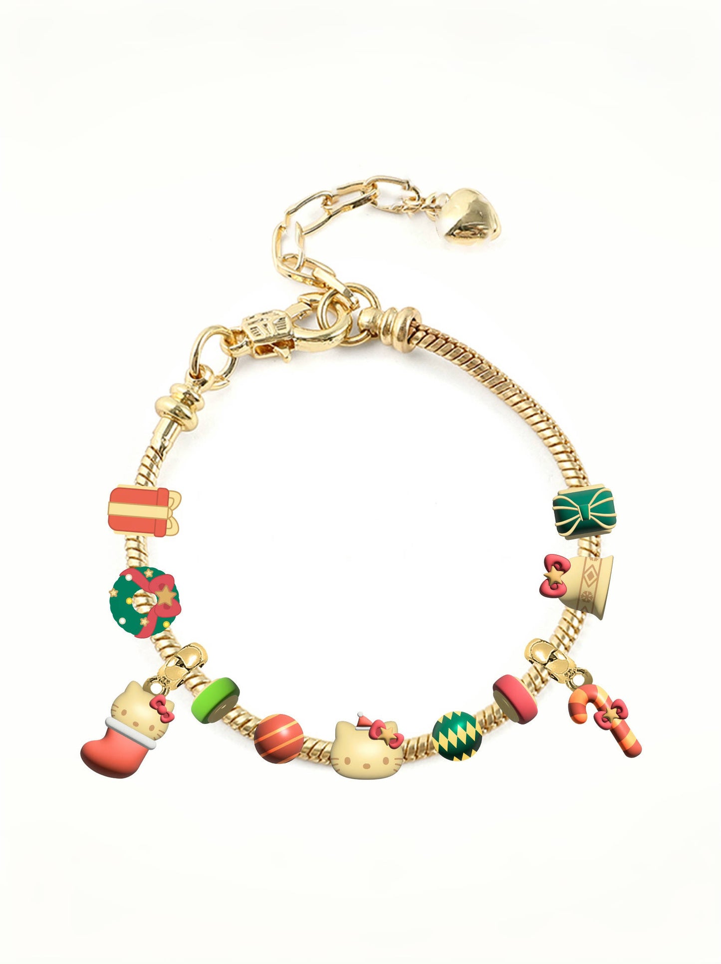 Hellokitty Charm Chain Bracelets Stainless Steel Bangle Bracelet Birthday Christmas Jewelry Gift for Women Girls