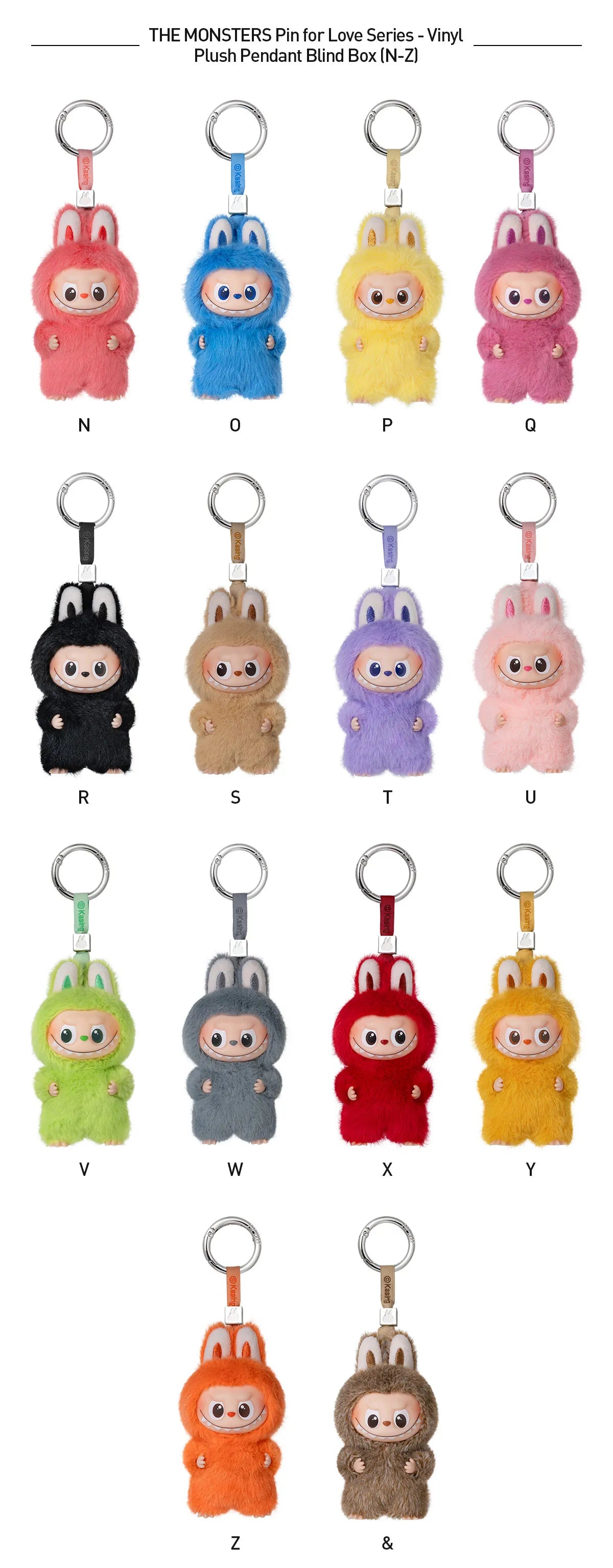 Mini Labubu Pin for Love Series Vinyl Plush Pendant Blind Box