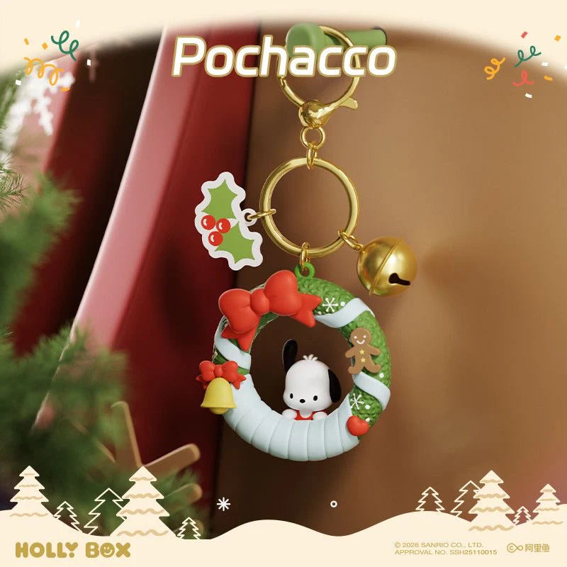 Sanrio Christmas Wreath Keychain Charms