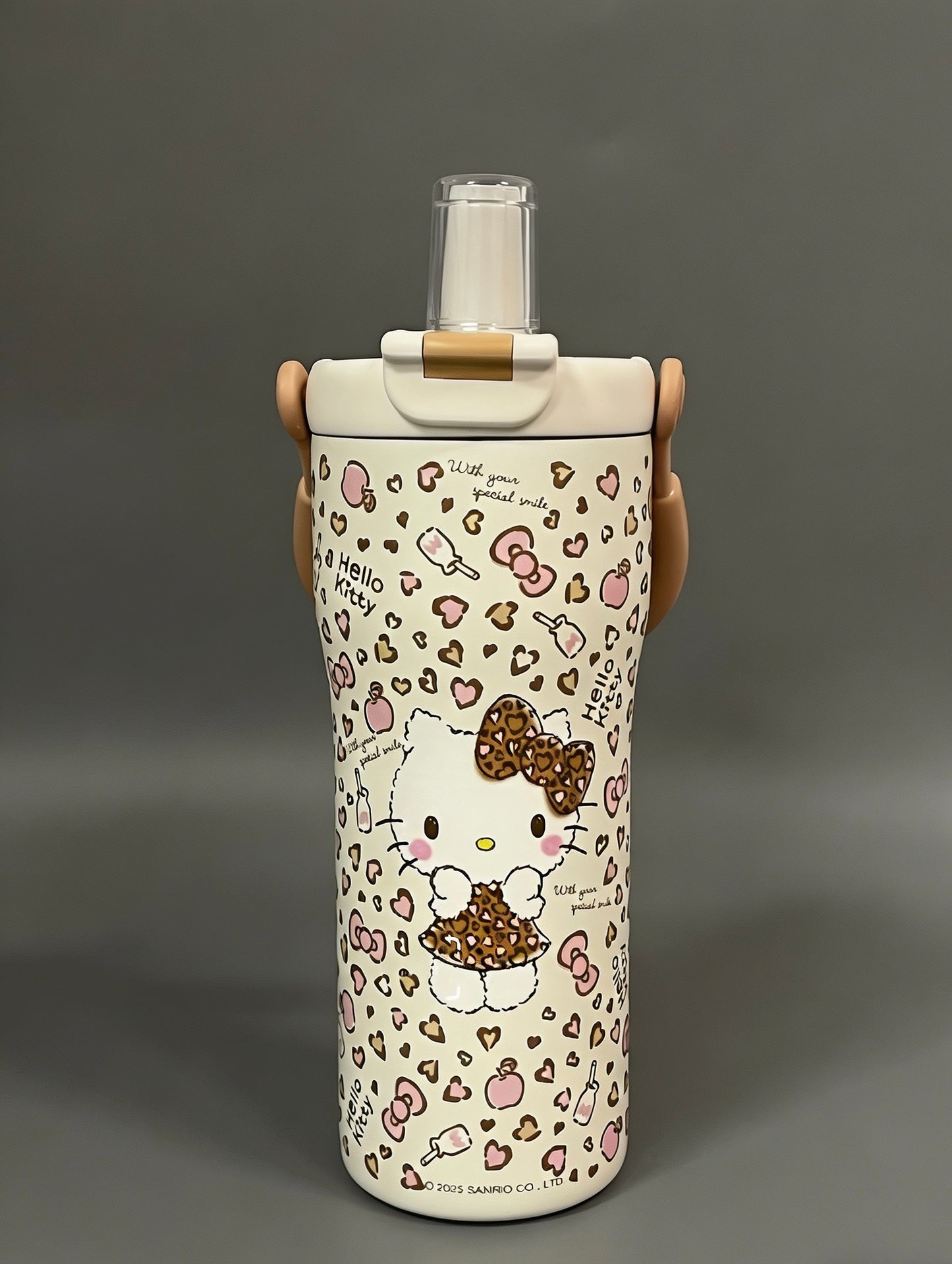 Sanrio Tumbler with Handle Stainless Steel Insulated Cup with Lid Water Bottle Cupholder Friendly Women Travel Mug