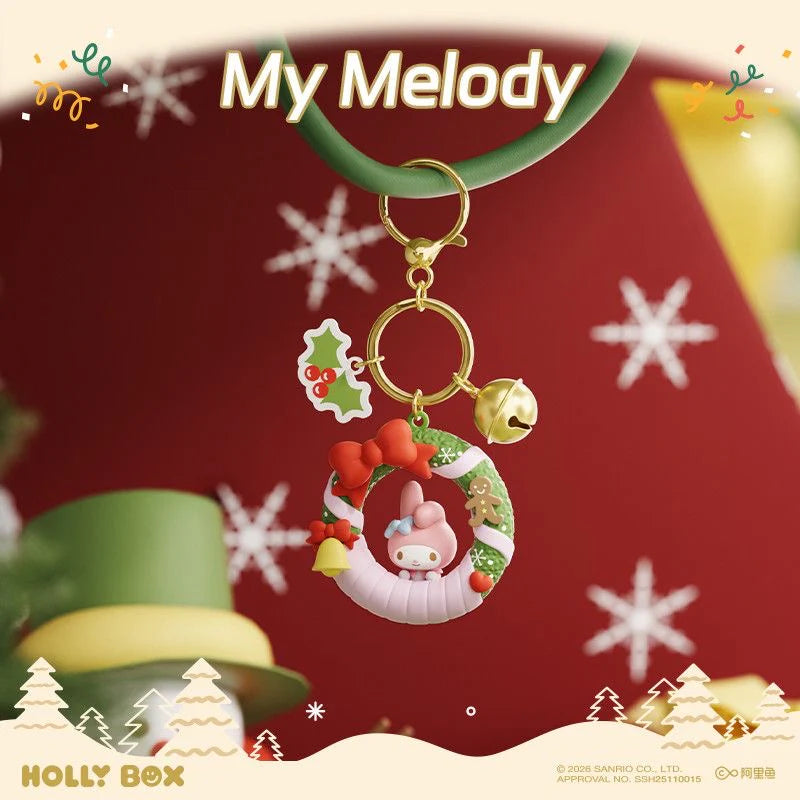 Sanrio Christmas Wreath Keychain Charms