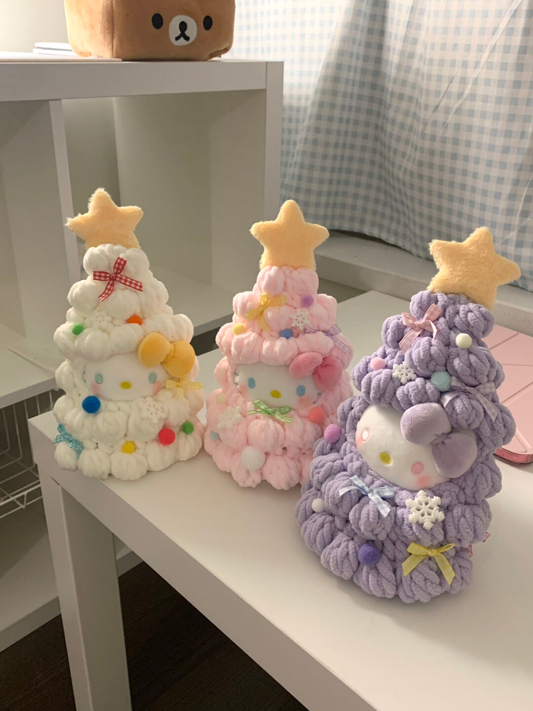 HelloKitty Christmas Tree Snowman Ornament Plushie