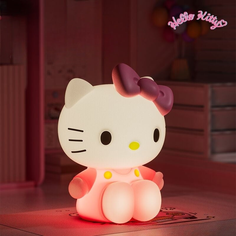Hellokitty Cute Touch Lamp Remote Controls 3 Colors 3-Level Dimmable Nursery Nightlight Silicone Squishy Lamp Kawaii Room Decor Cute Gifts