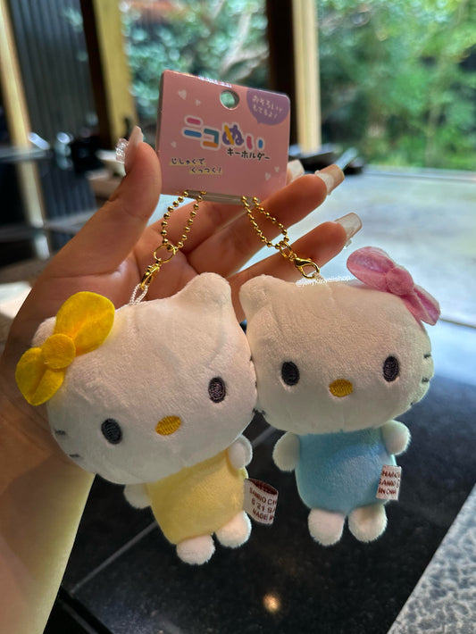 Hellokitty Plush Couple Magnetic Keychain Pendant Doll Keyring Accessories | 2 Count (Pack of 1)