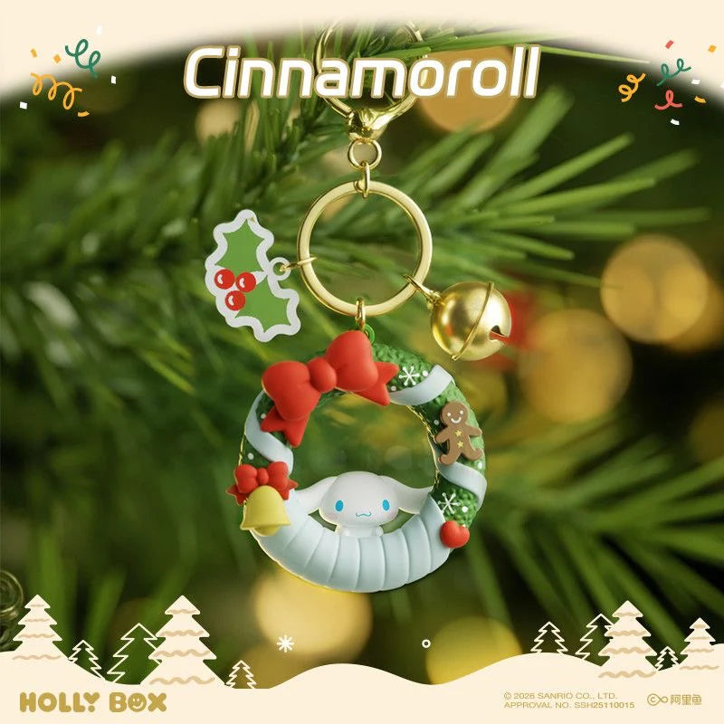 Sanrio Christmas Wreath Keychain Charms