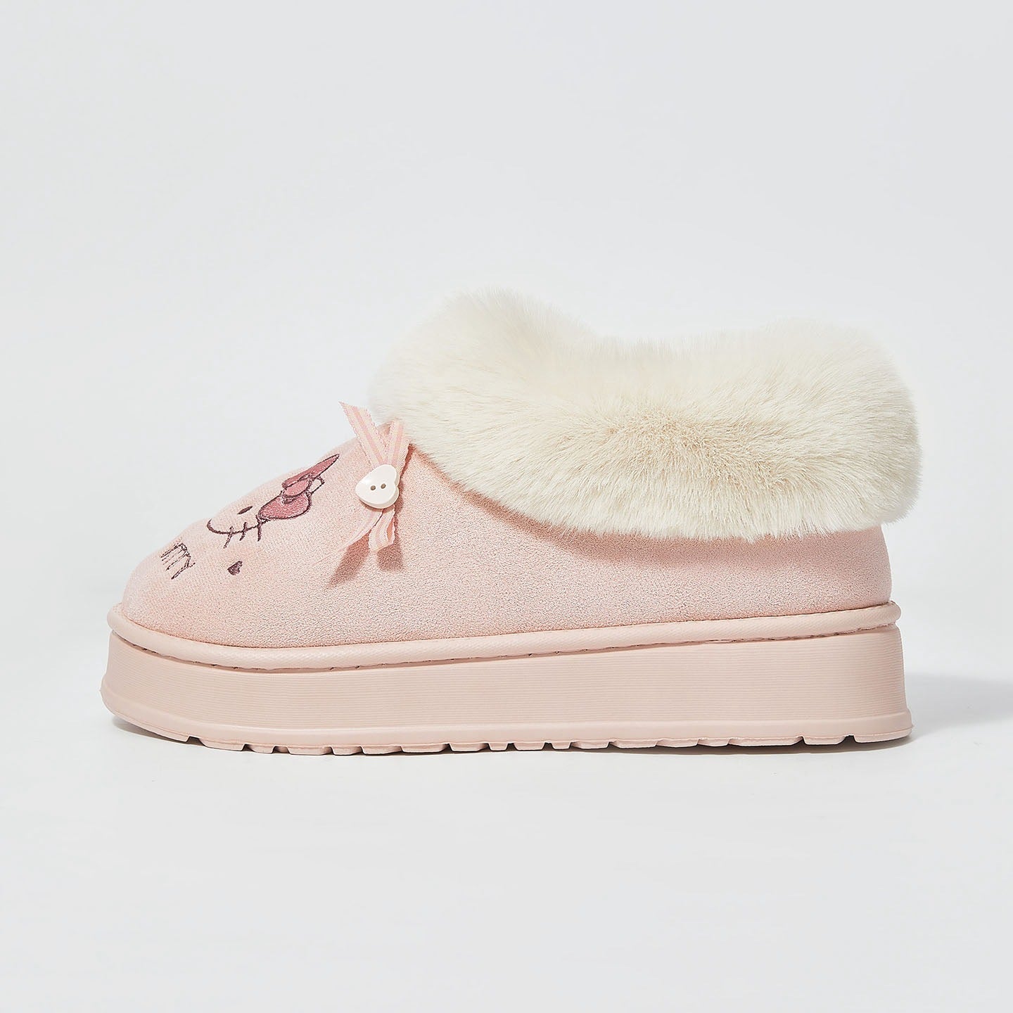 Hellokitty Fuzzy Slippers Fluffy Fall Winter House Cute Shoes Indoor and Outdoor