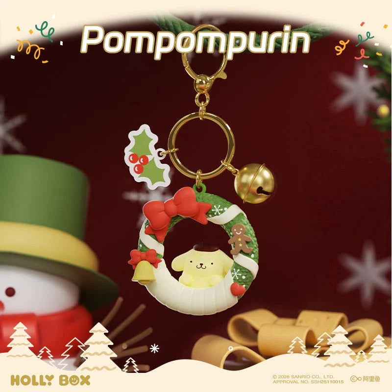 Sanrio Christmas Wreath Keychain Charms