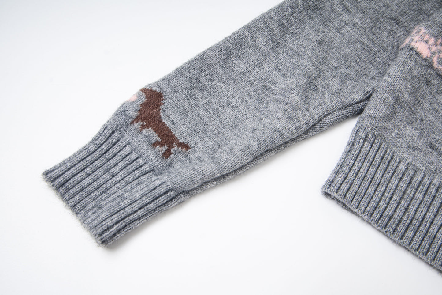 Girly Zip Up Hooded Cardigan Sweater with Fur Hood Jackets Knitted Drop Shoulder Fall Clothes Winter Hoodies Outerwear