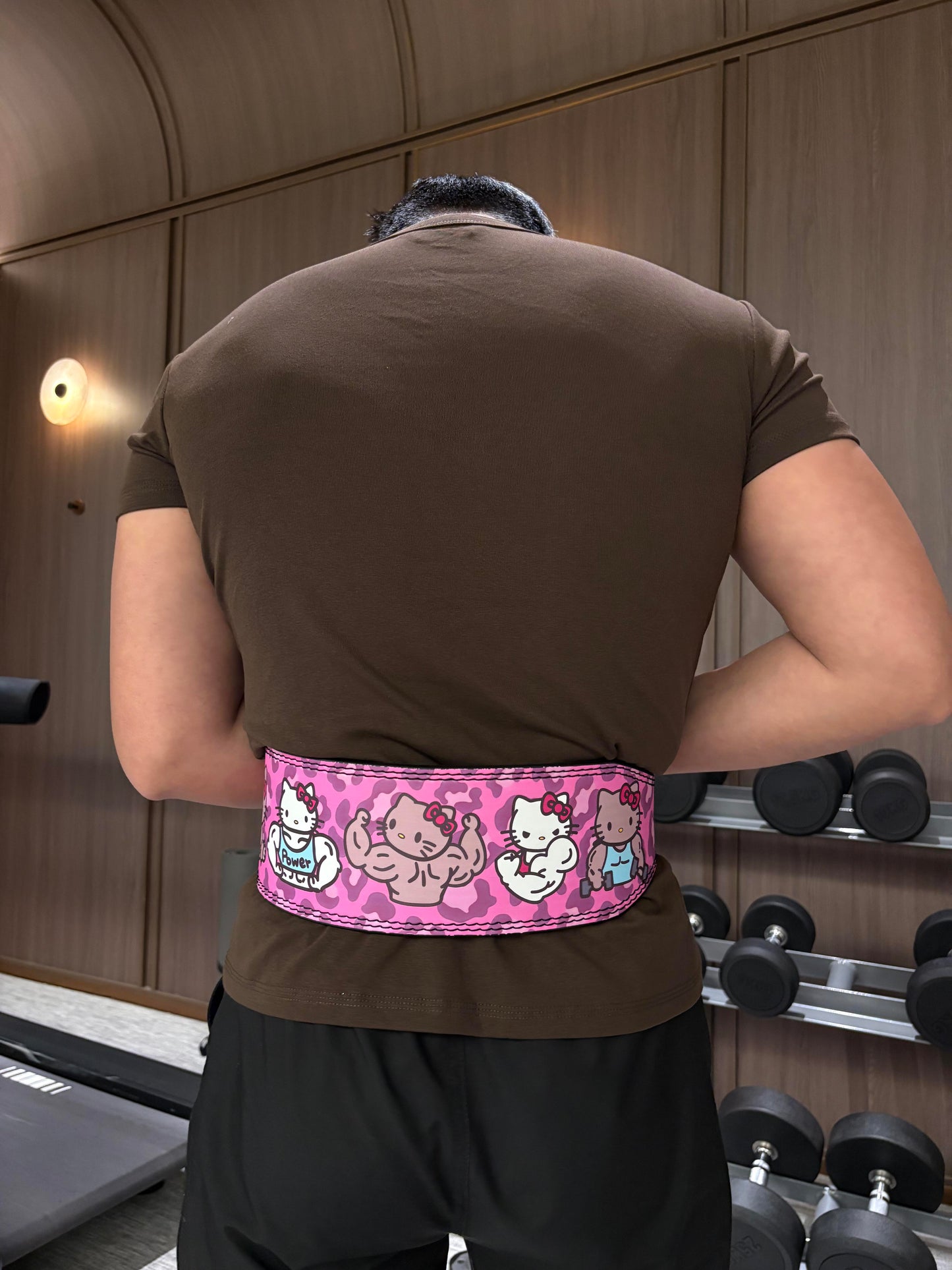Hello Kitty Weight Lifting Belt Leather Gym Belts Back Support