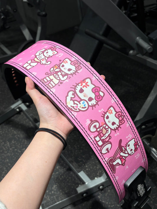 Hello Kitty Weight Lifting Belt Leather Gym Belts Back Support