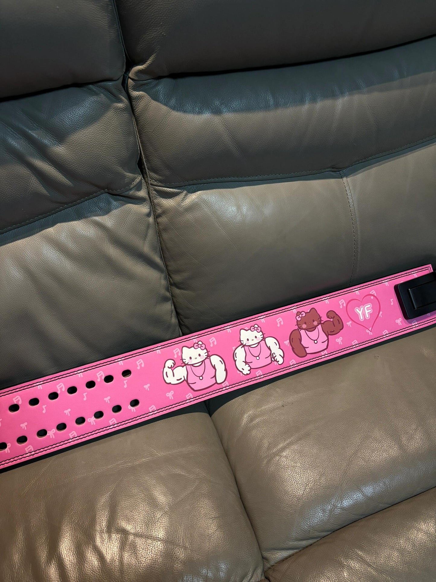Hello Kitty Weight Lifting Belt Leather Gym Belts Back Support