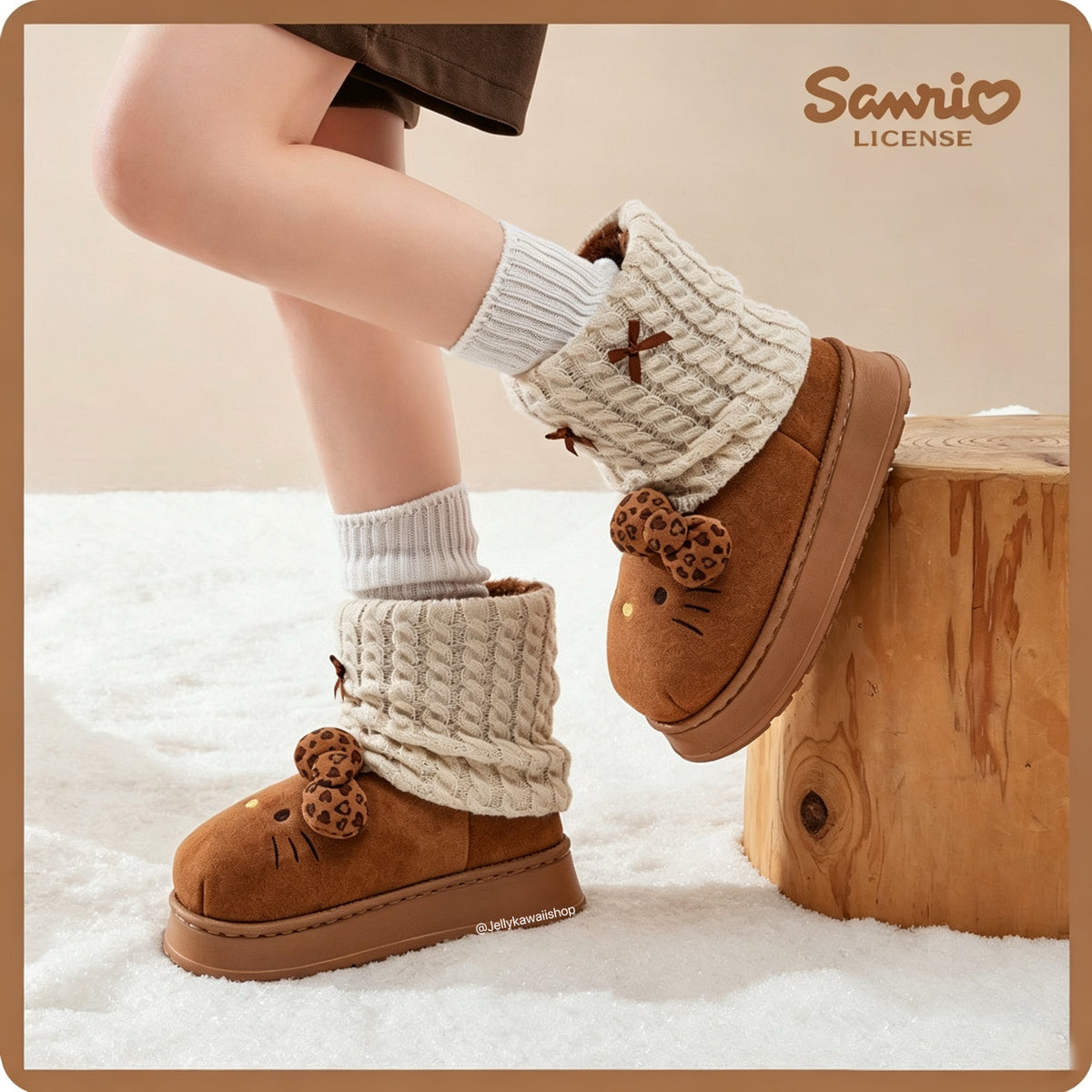 Hello Kitty Winter Snow Boots Fluffy Boots