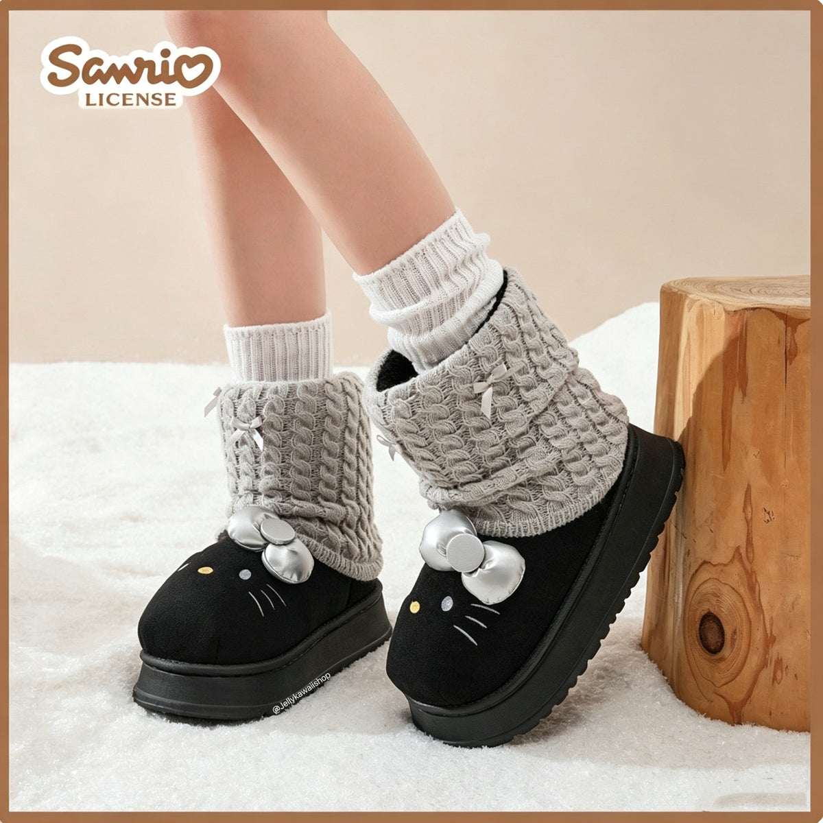 Hello Kitty Winter Snow Boots Fluffy Boots