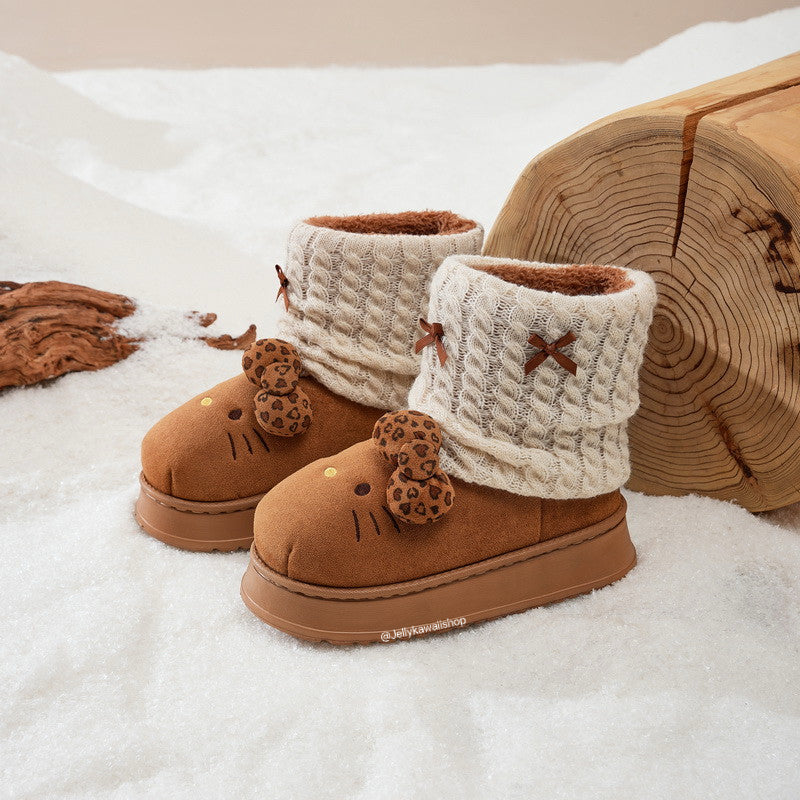 Hello Kitty Winter Snow Boots Fluffy Boots