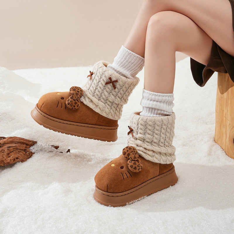 Hello Kitty Winter Snow Boots Fluffy Boots