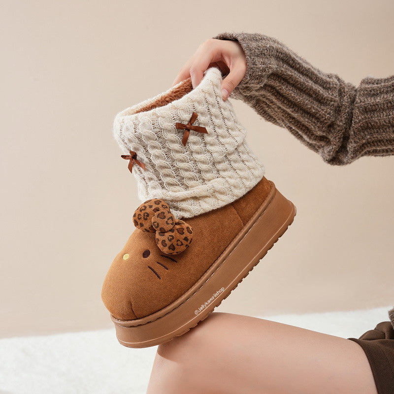 Hello Kitty Winter Snow Boots Fluffy Boots