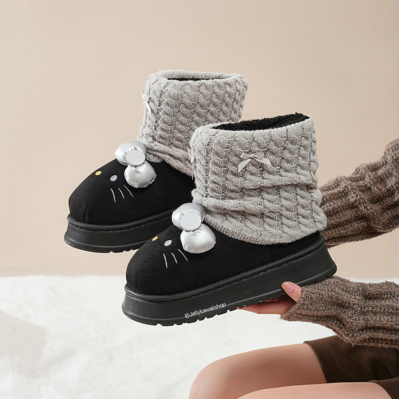 Hello Kitty Winter Snow Boots Fluffy Boots