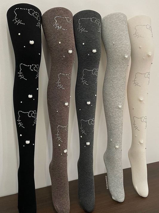 Hello Kitty Handmade Rhinestone Tights Leggings