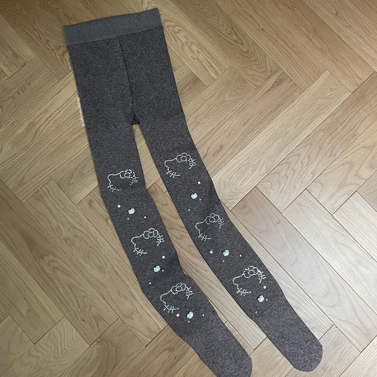Hello Kitty Handmade Rhinestone Tights Leggings
