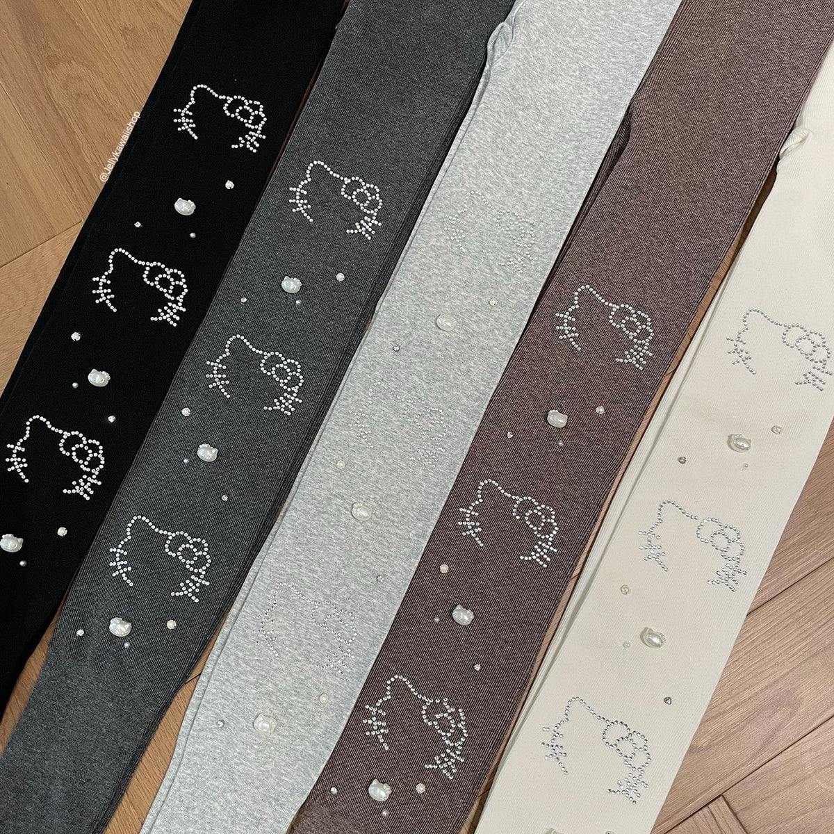 Hello Kitty Handmade Rhinestone Tights Leggings