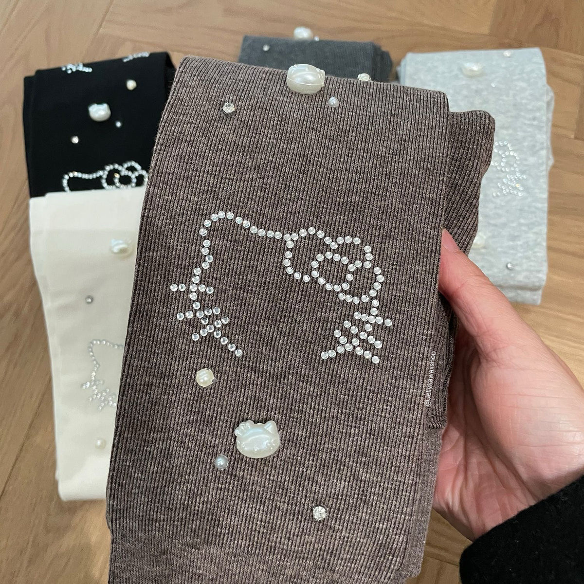 Hello Kitty Handmade Rhinestone Tights Leggings