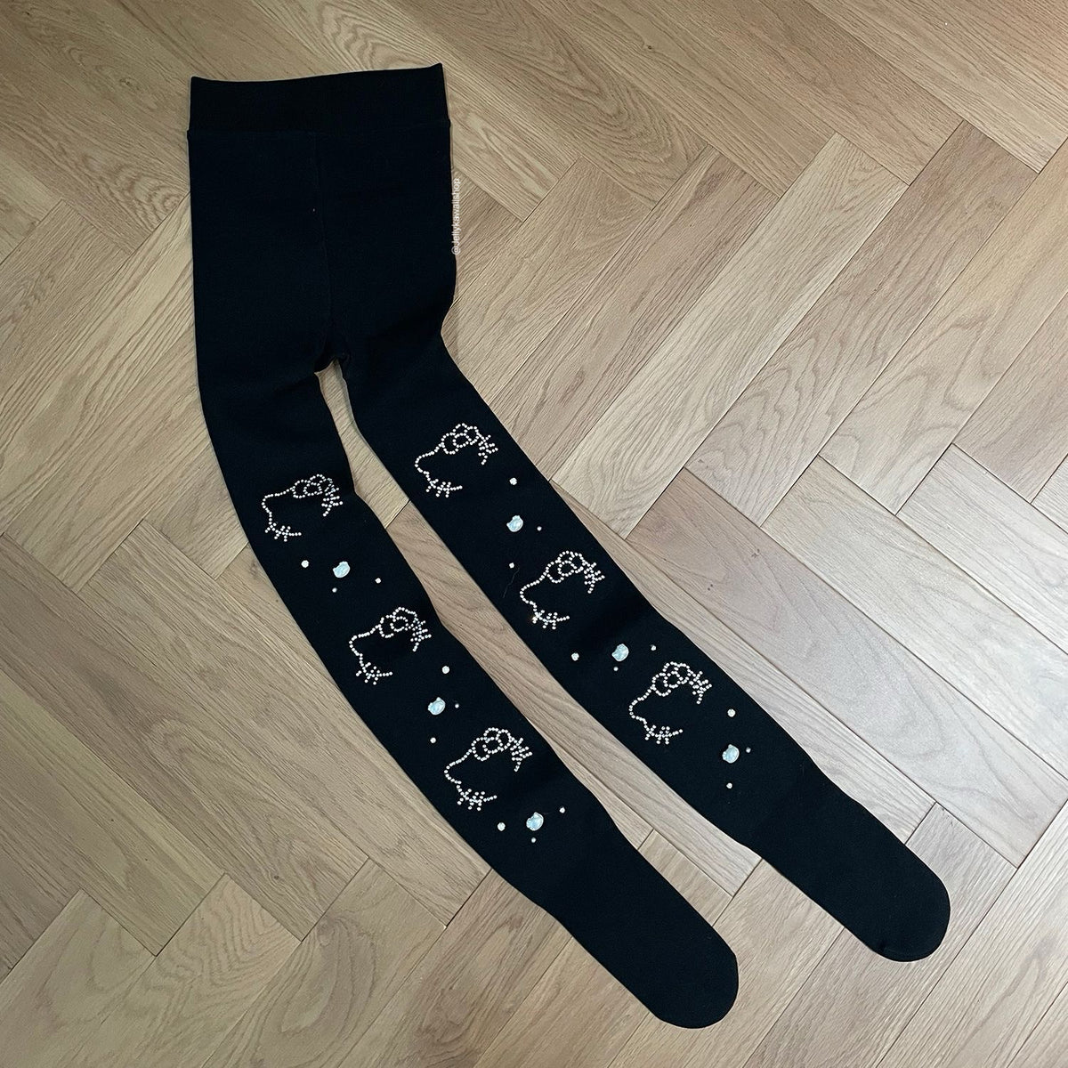 Hello Kitty Handmade Rhinestone Tights Leggings