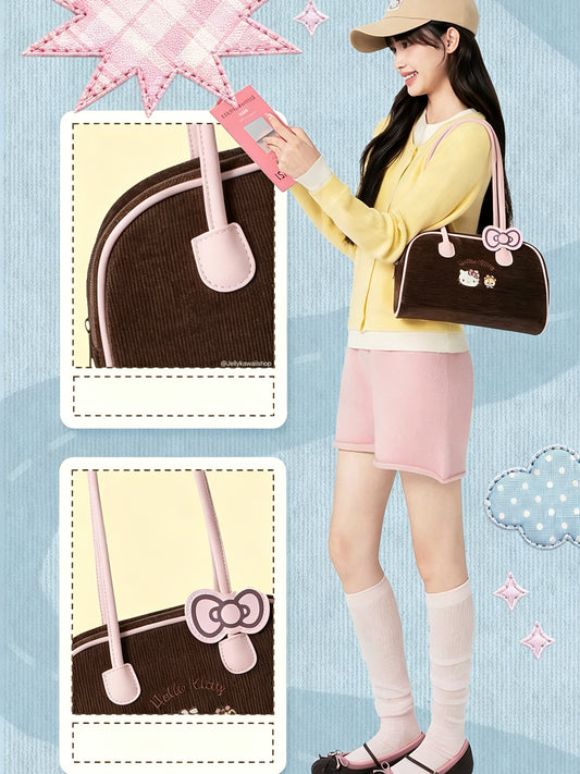 Hello Kitty Pink and Brown Collection Shoulder Bag