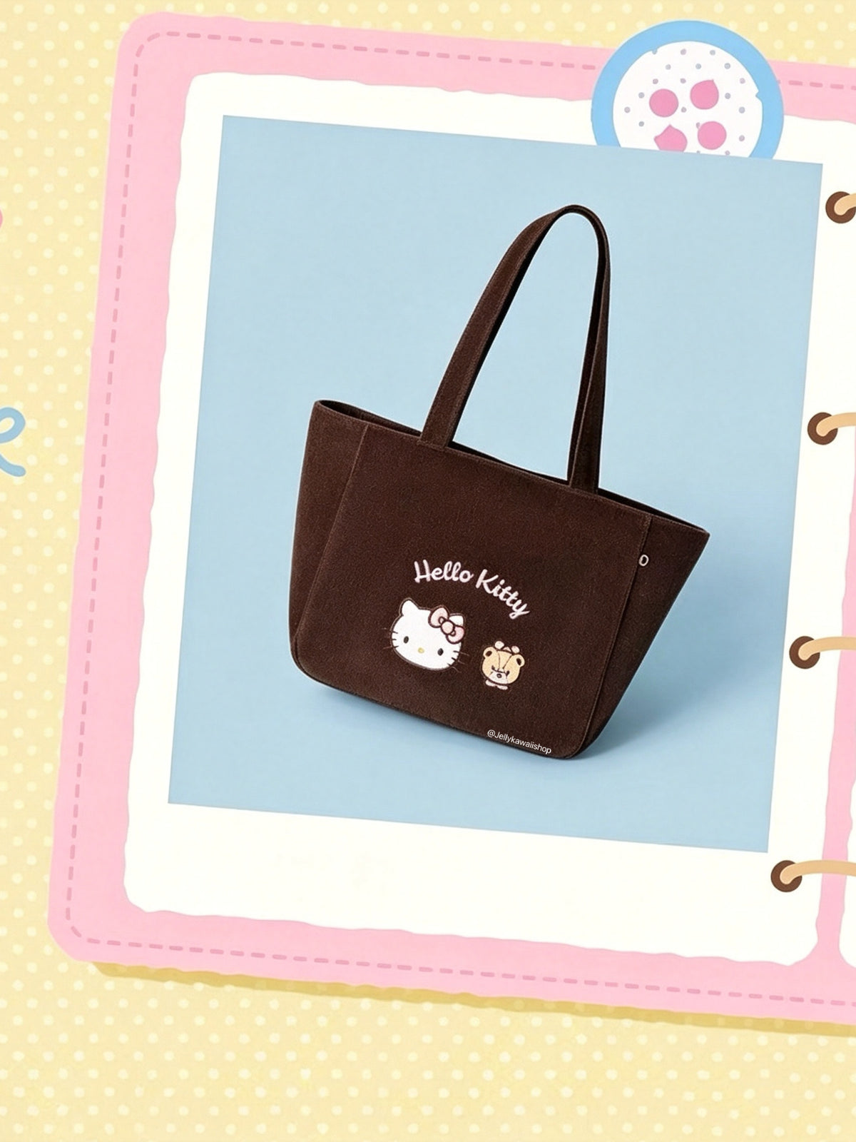 Hello Kitty Pink and Brown Collection Shoulder Bag