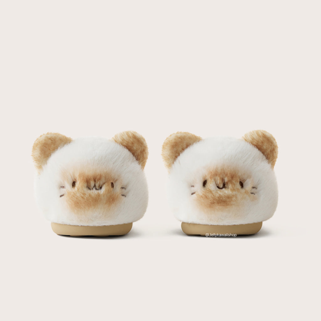 Girly Cute Cat Fuzzy Slippers Non-slip Shoes