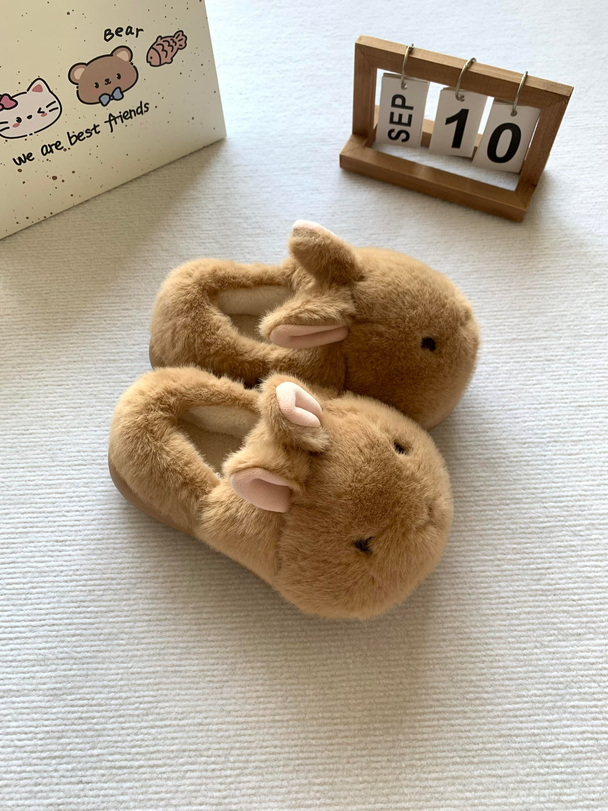 Girly Cute Plush Rabbit Bunny Slippers