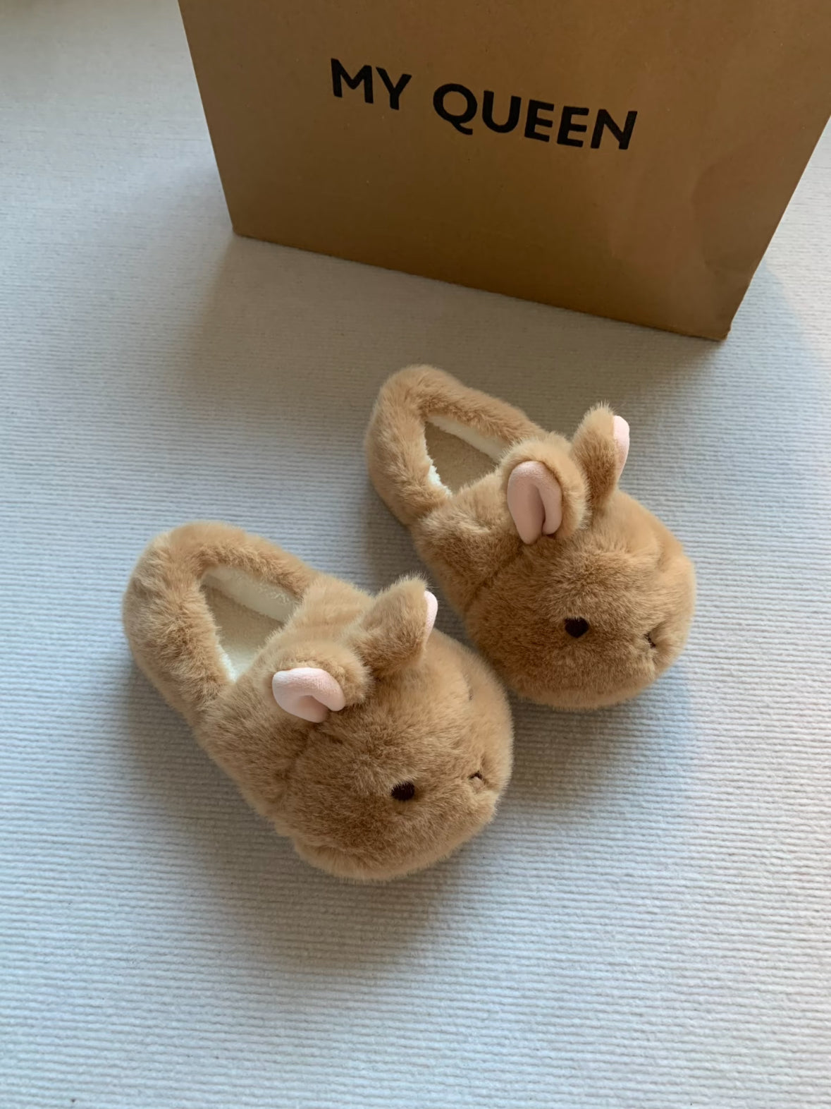 Girly Cute Plush Rabbit Bunny Slippers