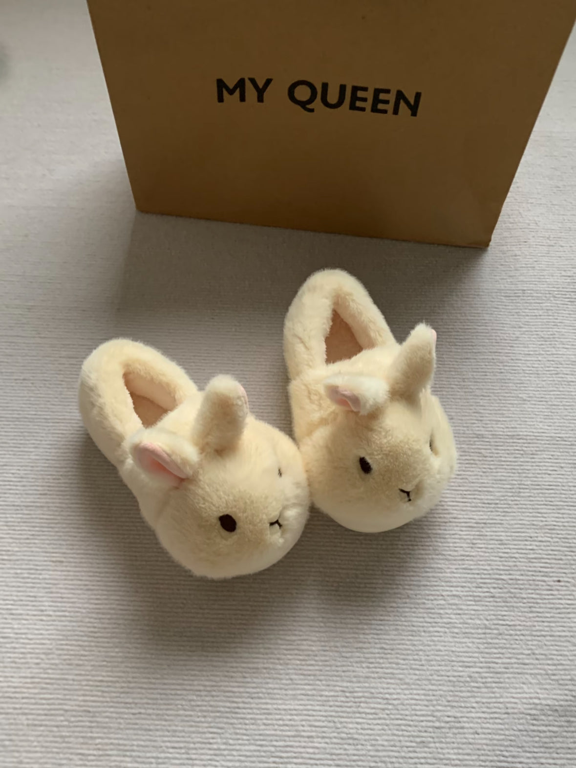Girly Cute Plush Rabbit Bunny Slippers