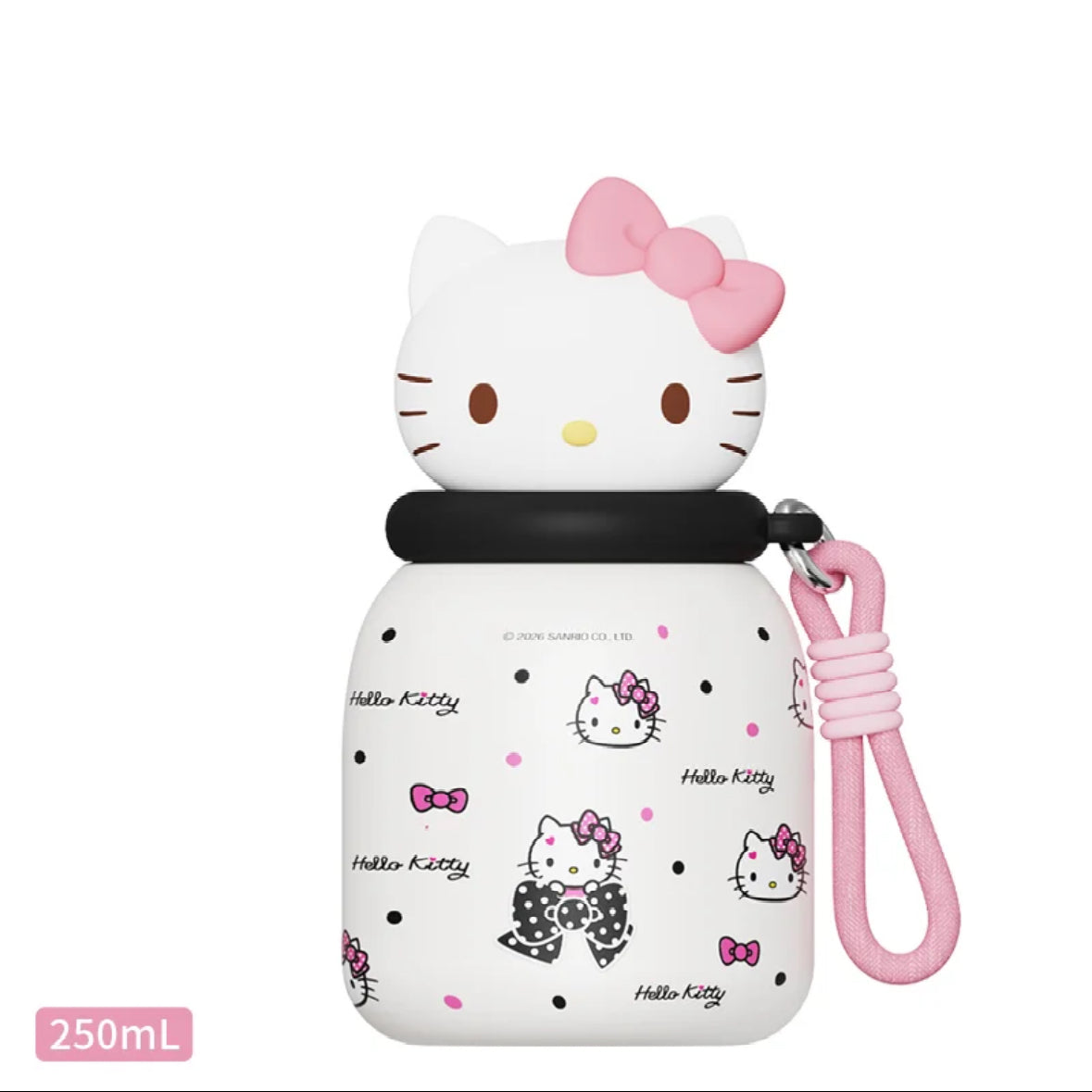 Hello Kitty Tumbler Stainless Steel Insulated Cup with Lid & Straw