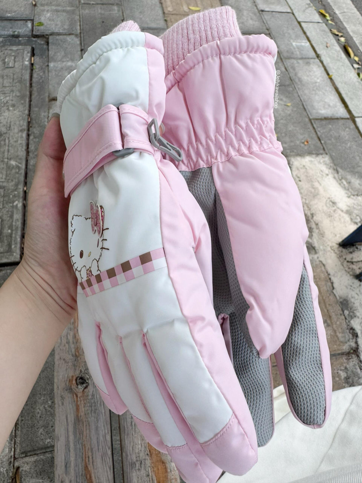 Hello Kitty Winter Snow Gloves Waterproof Ski Gloves
