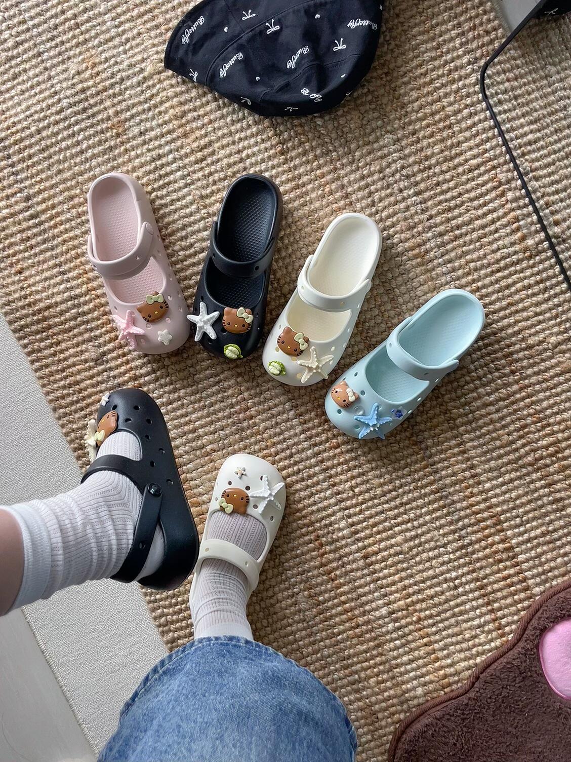 Hello Kitty Ballet Clogs Slip on Water Shoes