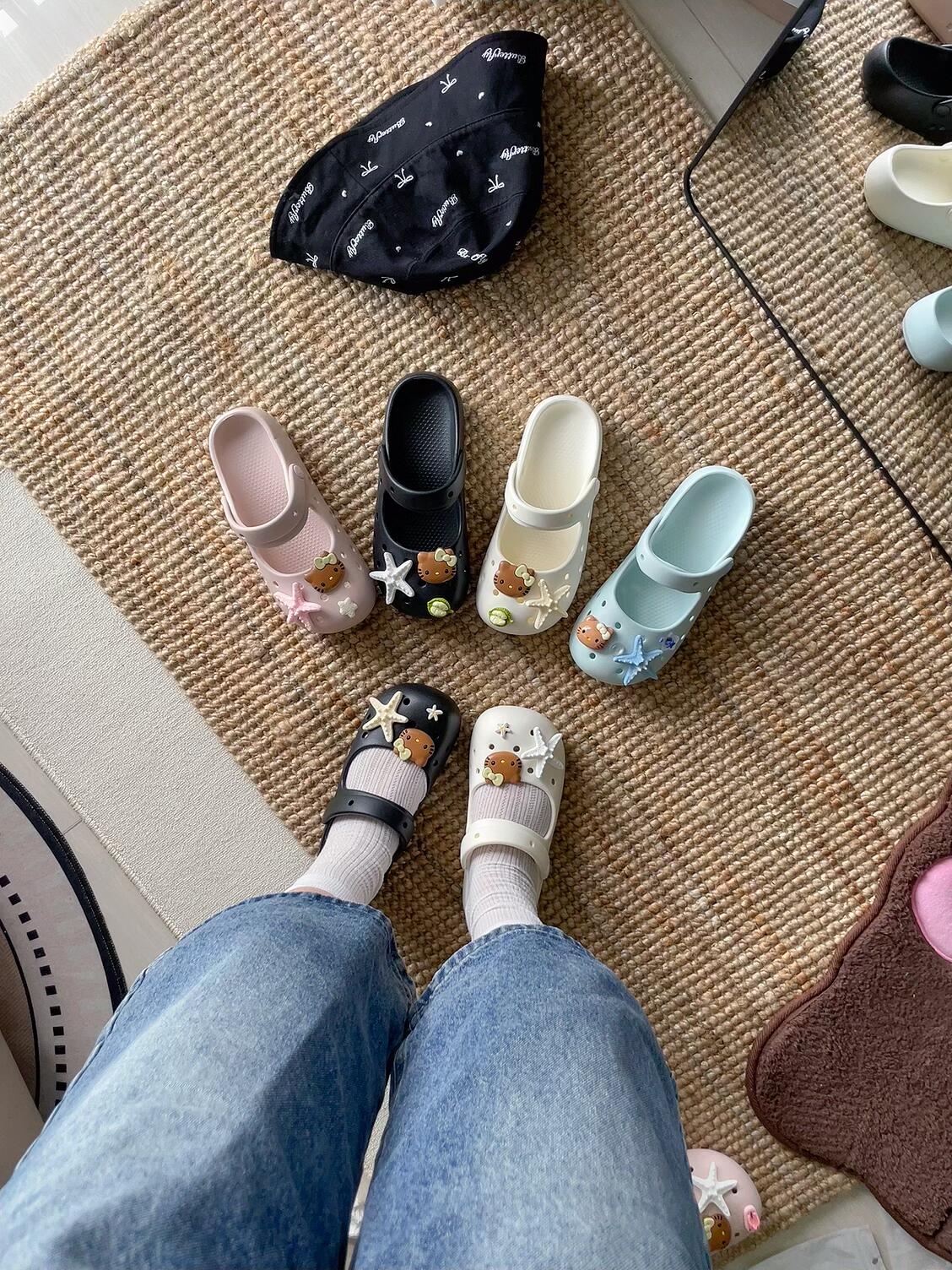 Hello Kitty Ballet Clogs Slip on Water Shoes
