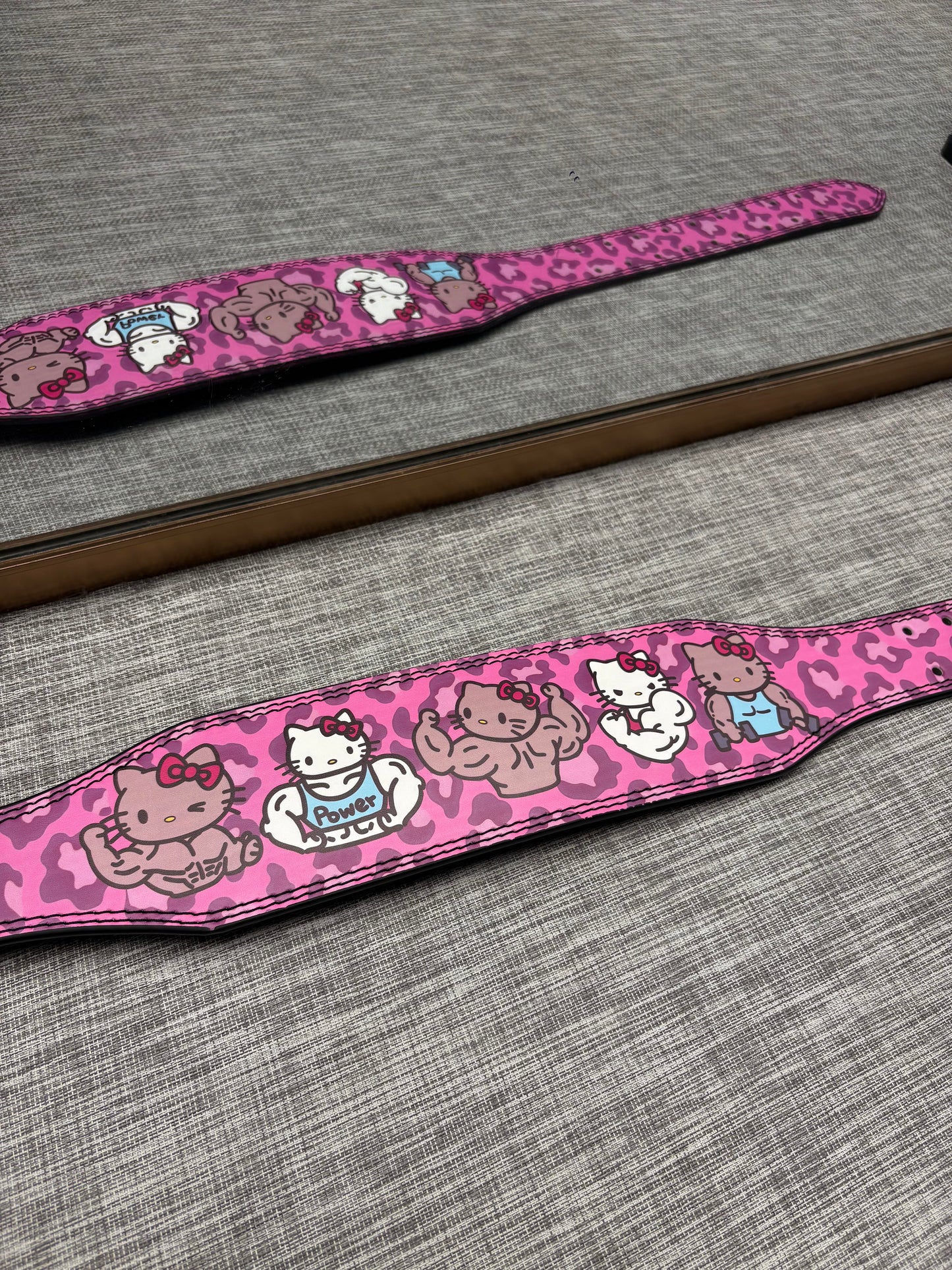 Hello Kitty Weight Lifting PU Belt Leather Gym Belts Back Support