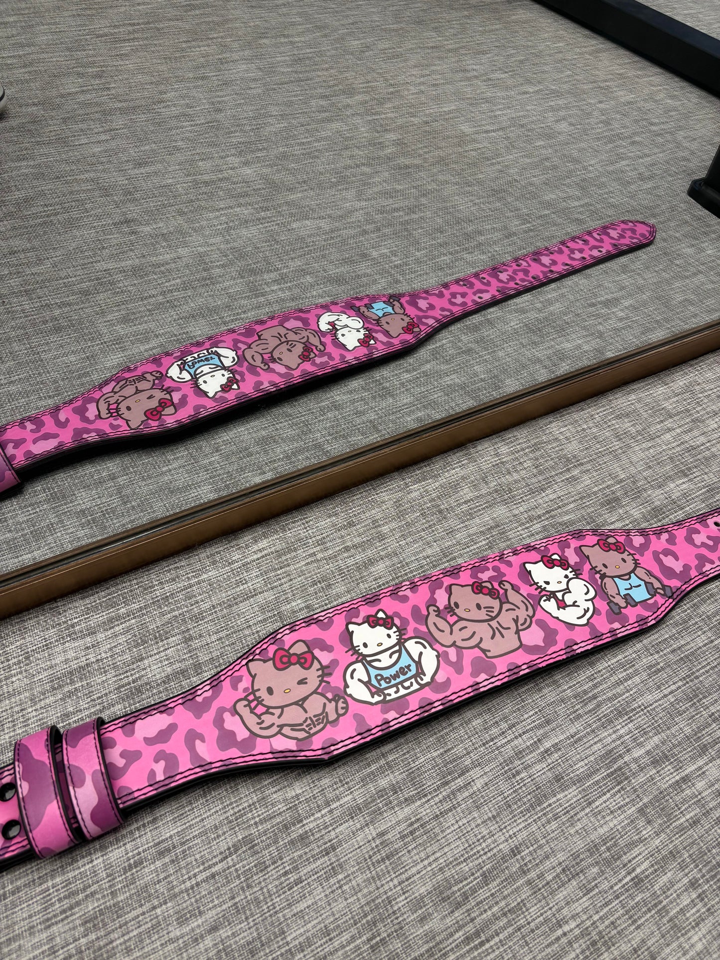 Hello Kitty Weight Lifting PU Belt Leather Gym Belts Back Support