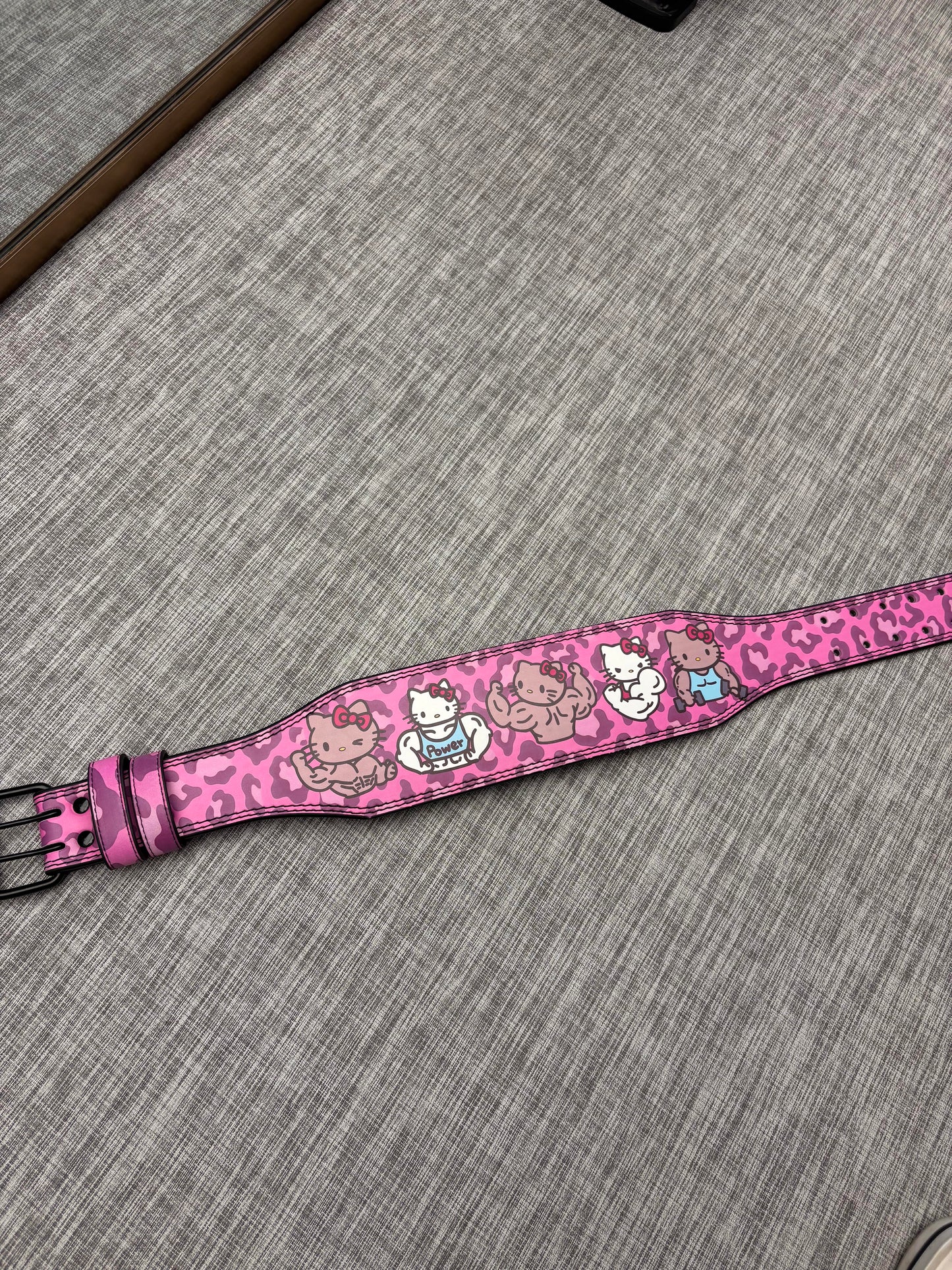 Hello Kitty Weight Lifting PU Belt Leather Gym Belts Back Support