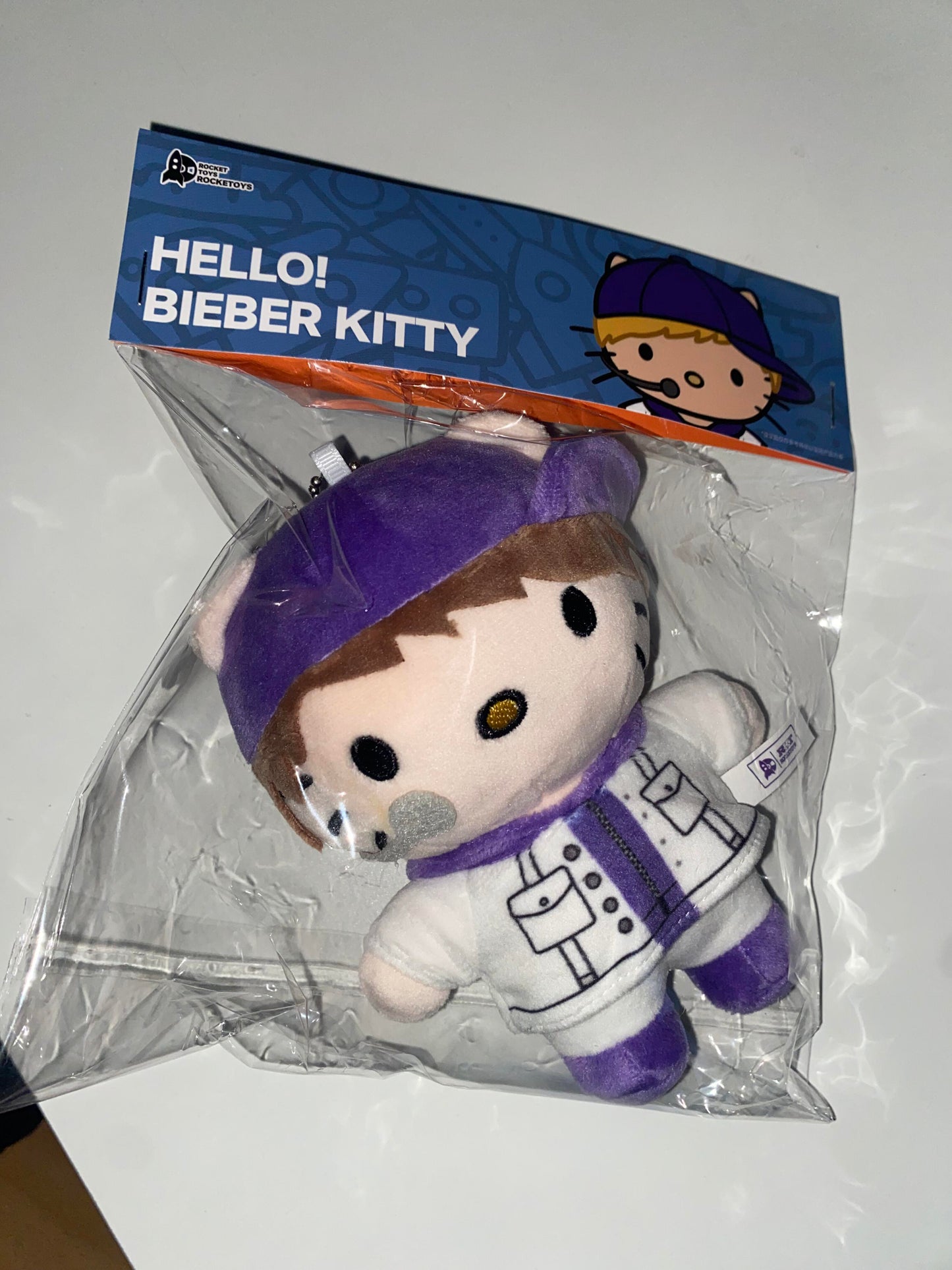 Bieber Hello Kitty Plush Keychain Bag Charms