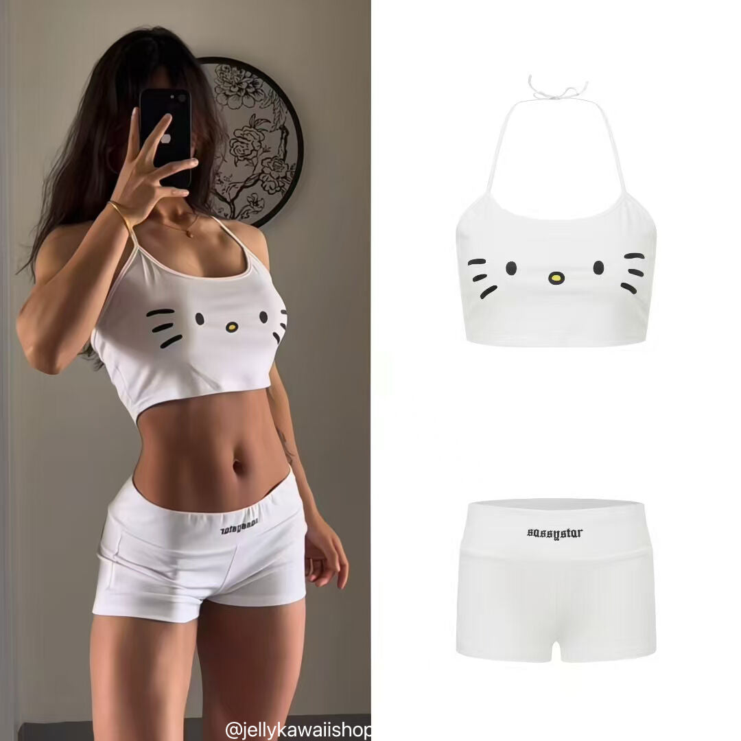 Hello Kitty White Sports Workout Set
