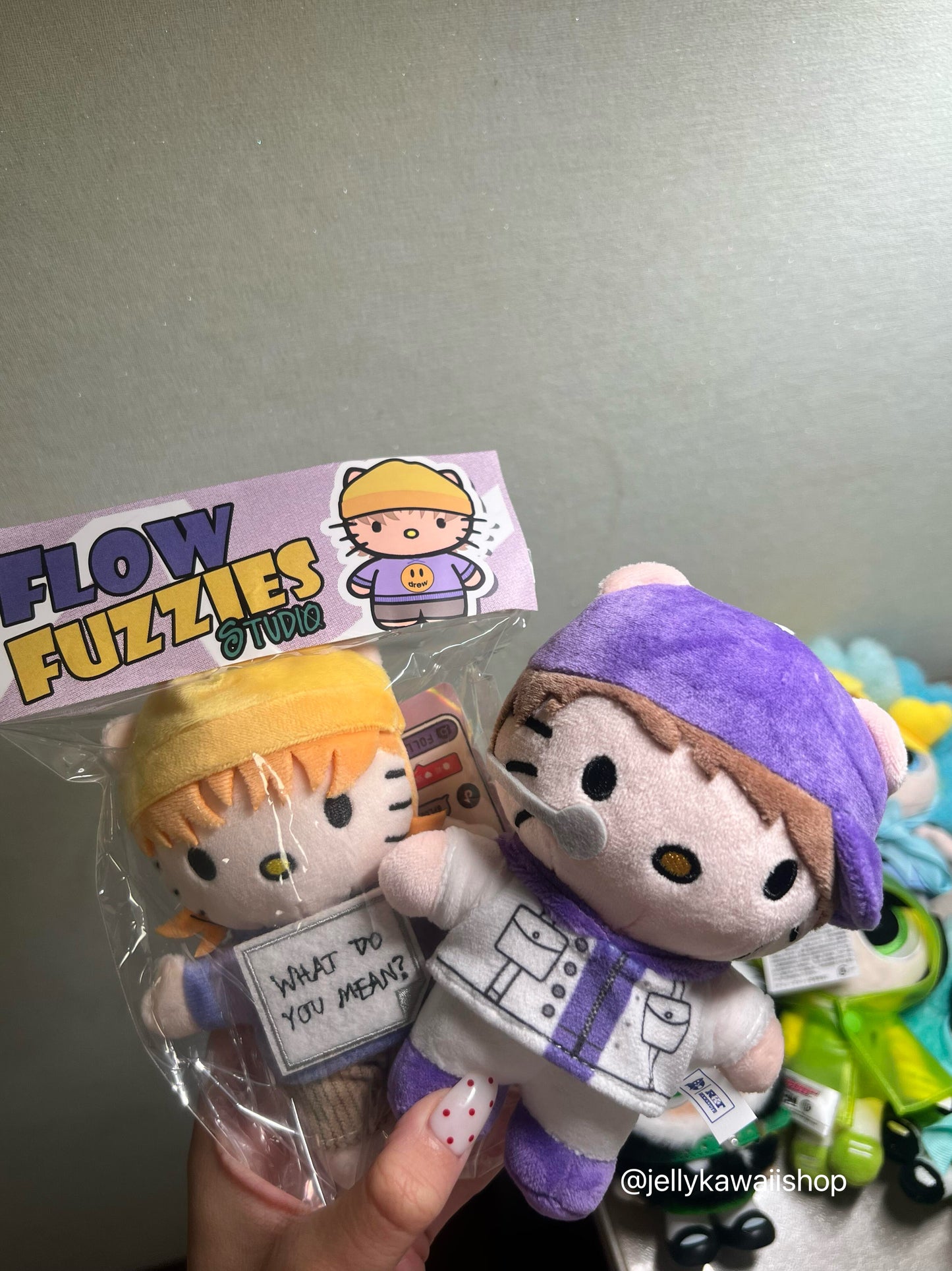 Bieber Hello Kitty Plush Keychain Bag Charms