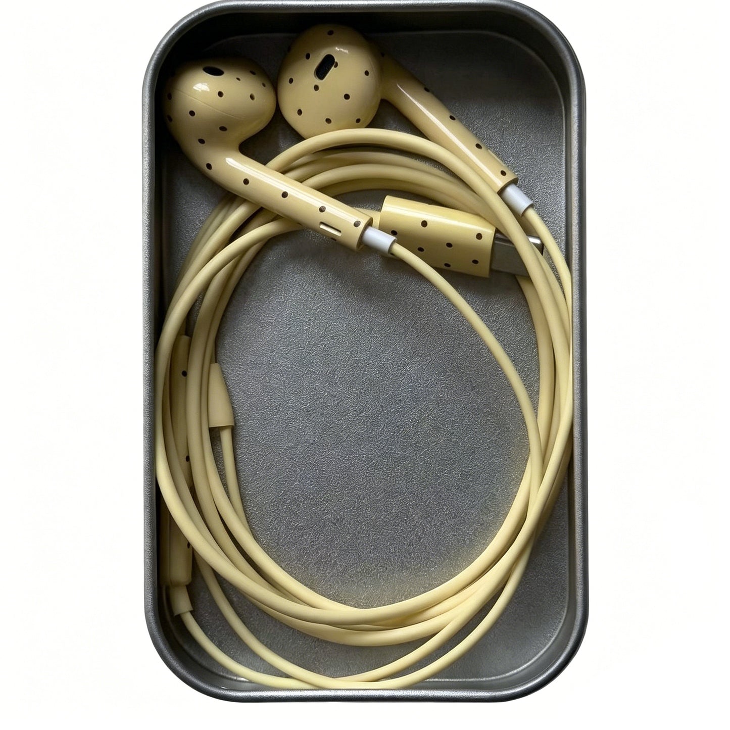 Polka-dot Coloured Wired Earbuds with Microphone in-Ear Headphones