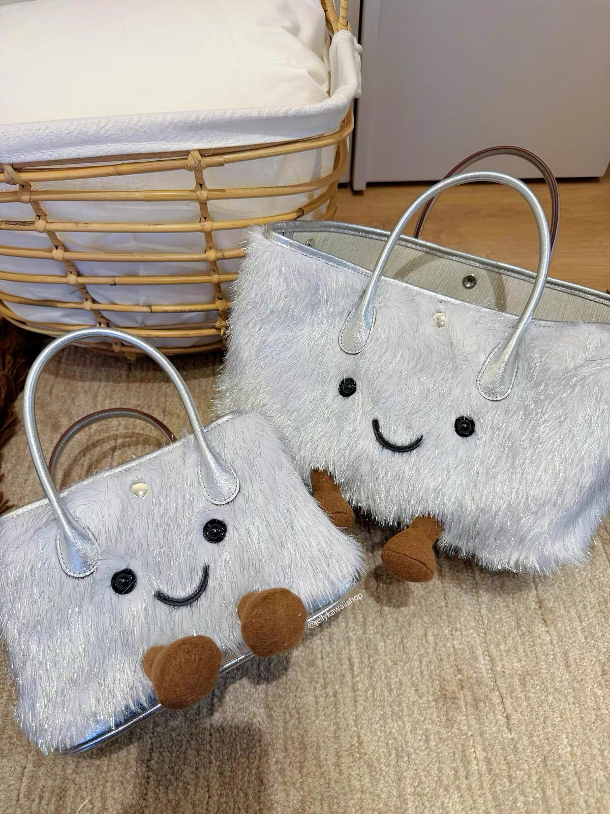 Girly Plush Fluffy Bag Handbags Tote Bag