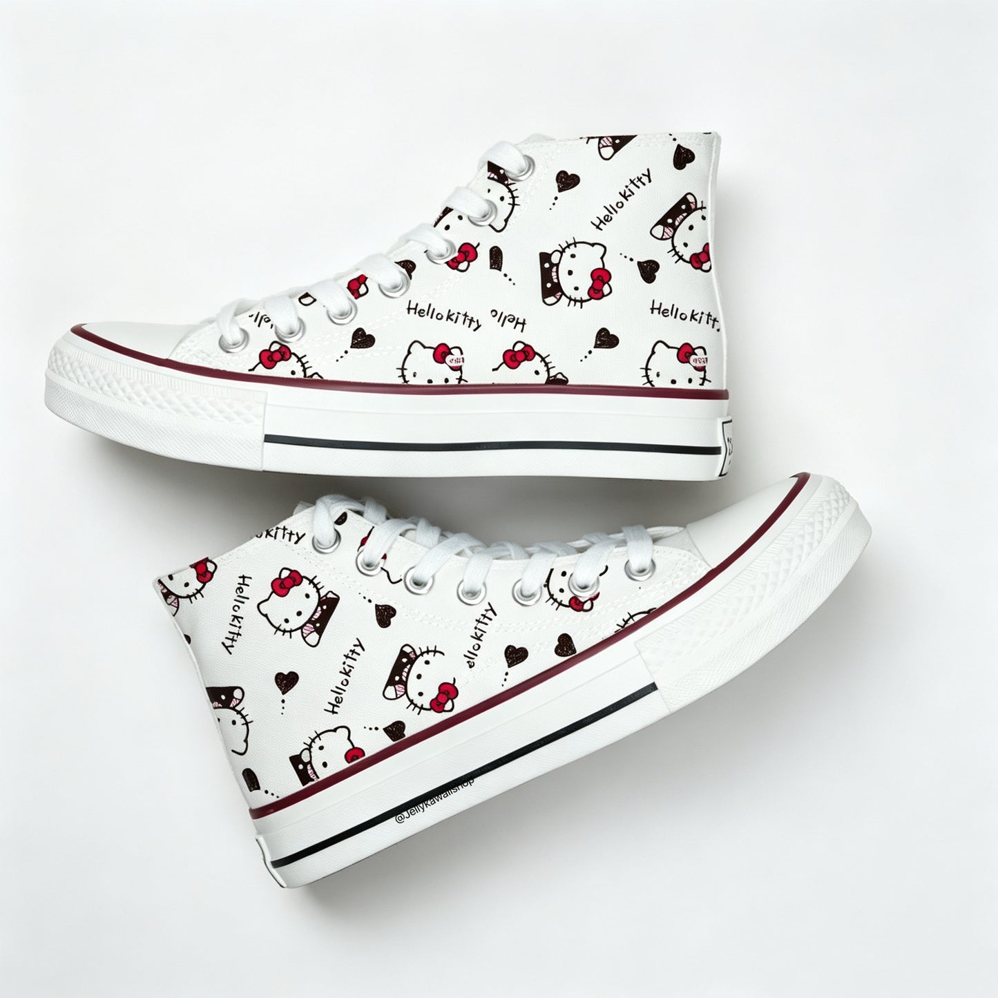 Hellokitty Hightop Canvas Tops Women's Shoes