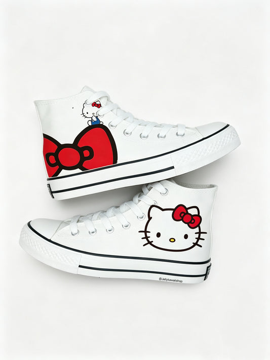 Hellokitty Hightop Canvas Tops Women's Shoes