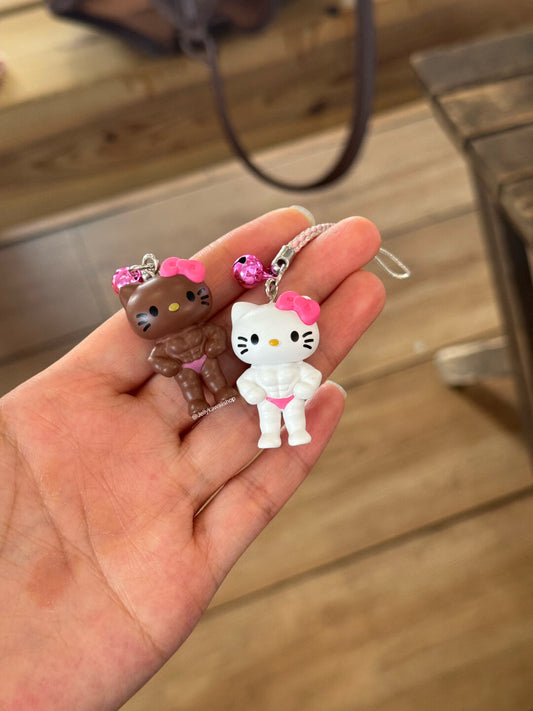 Hello Kitty Muscle Shaped Keychain