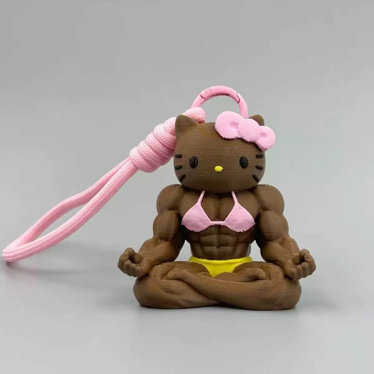 Hellokitty Muscle Fitness 3D Printed Bag Charm