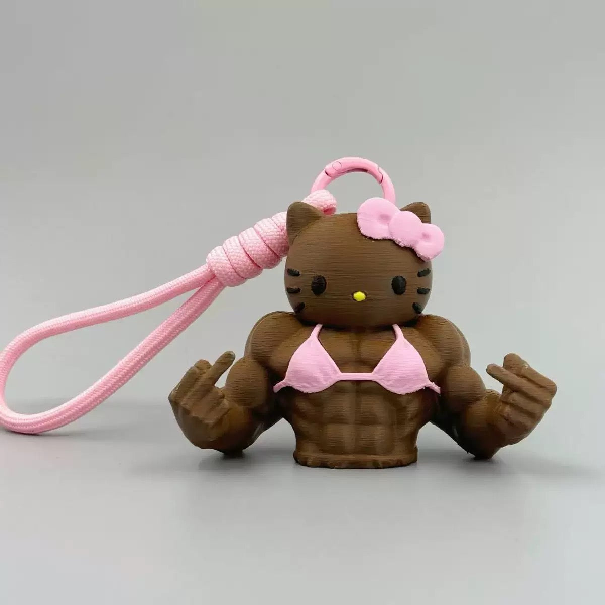 Hellokitty Muscle Fitness 3D Printed Bag Charm
