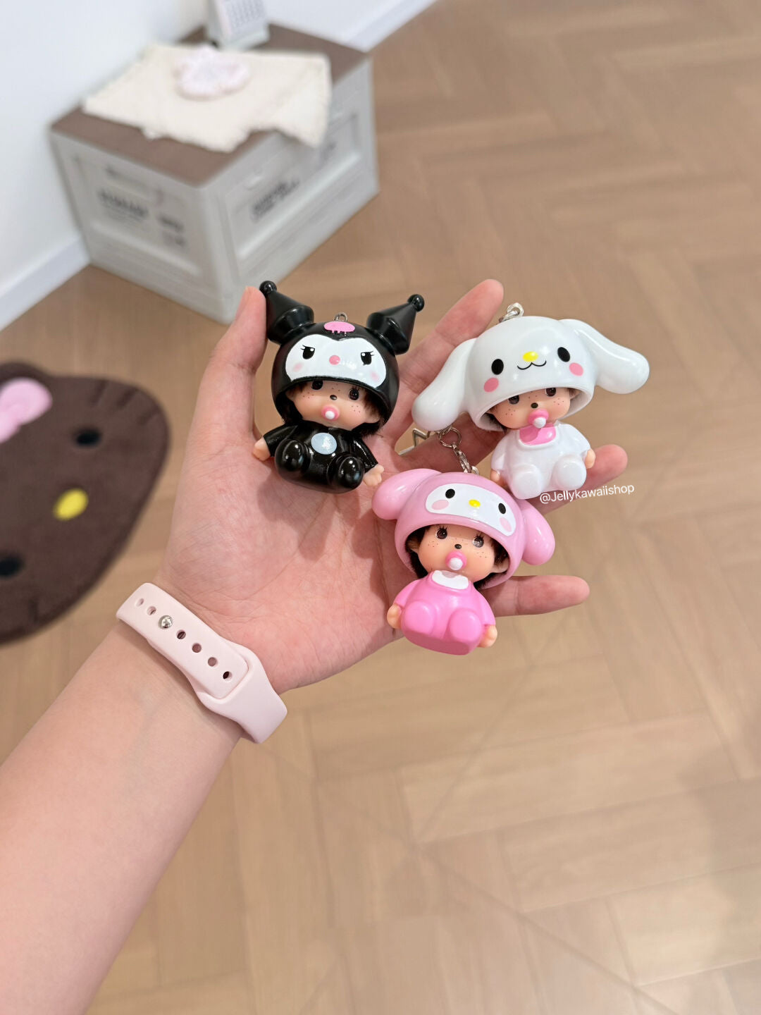 Monchhichi Sanrio Vinyl Figure Toy Keychain Bag Charms